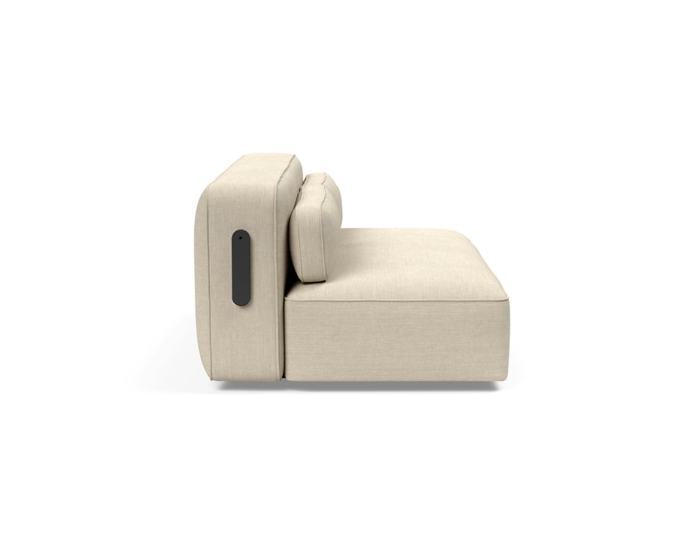 Yonata - Canapé convertible 3 places tissu beige - Vue supplémentaire 2