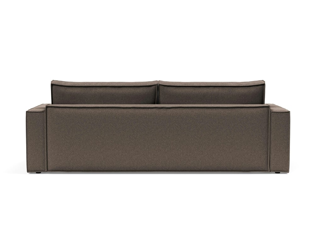 Newilla - Canapé convertible 3 places tissu marron - Vue supplémentaire 3
