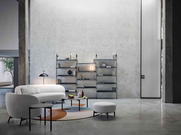 Lunam Orsetto - Canapé 3 places tissu blanc