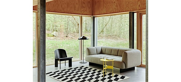 Quilton Lift - Canapé 2 places tissu noir