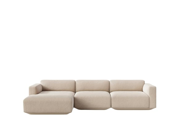 Develius configuration E - Canapé tissu beige