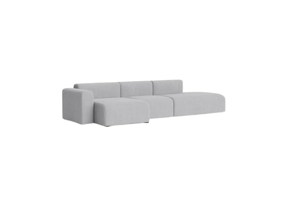 Mags - Canapé d'angle gauche 3 places tissu beige