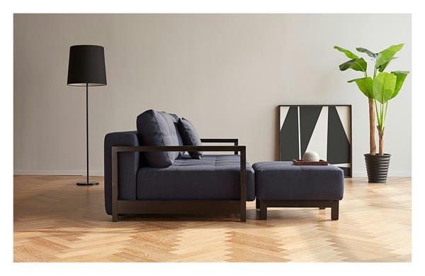 Bifrost D.E.L. - Canapé convertible 3 places tissu bleu