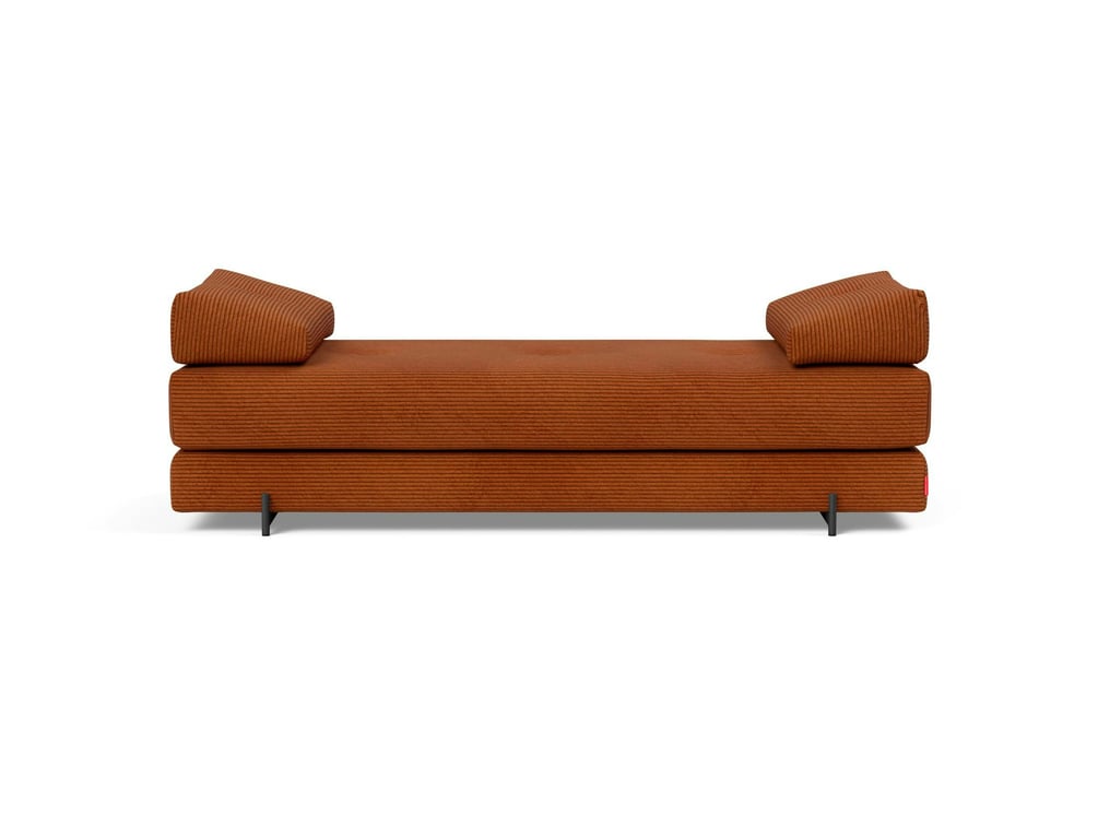 Sigmund Indu - Canapé convertible 3 places velours côtelé orange - Vue supplémentaire 3