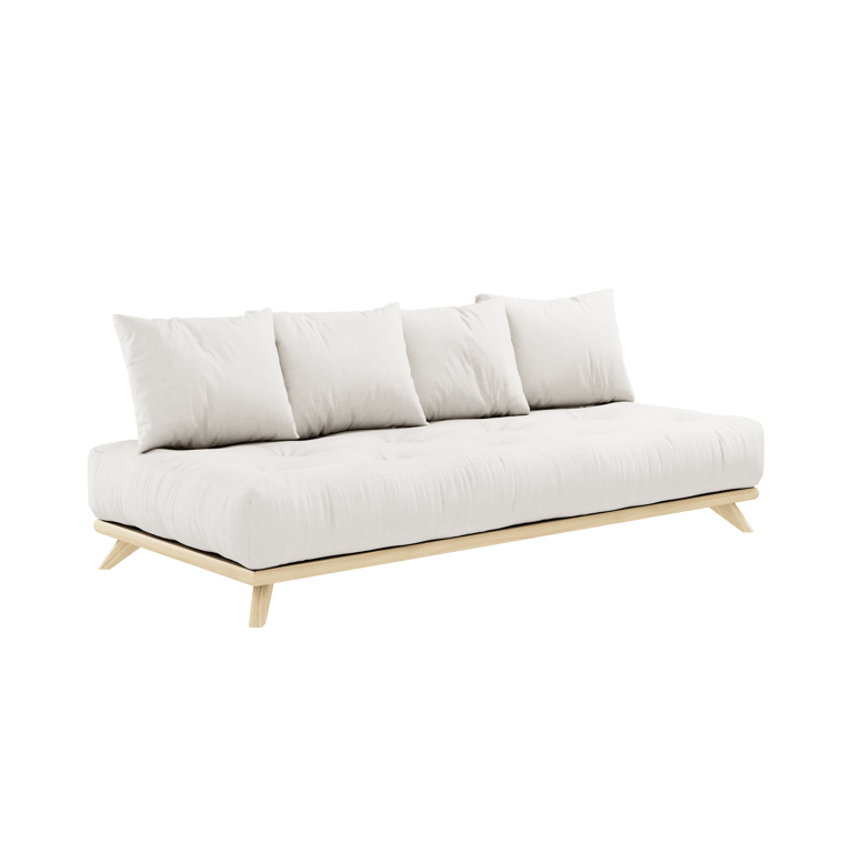 Senza - Canapé méridienne tissu blanc - Vue supplémentaire 2