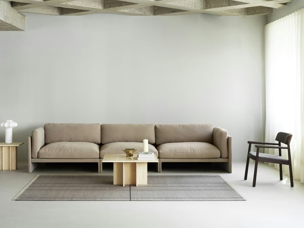 Softy - Canapé modulable 4 places tissu beige