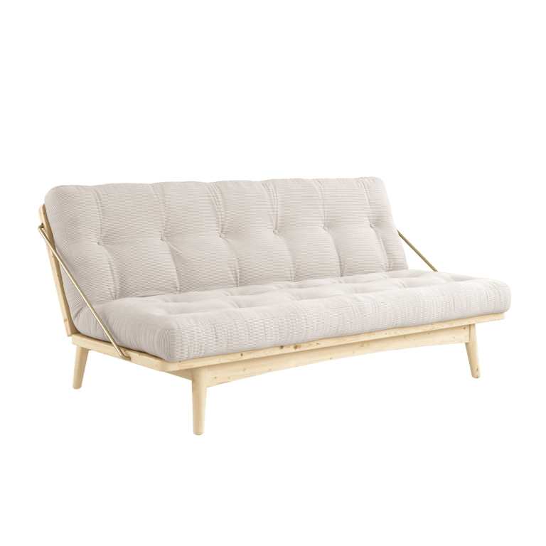 Folk - Canapé convertible tissu blanc - Vue supplémentaire 1