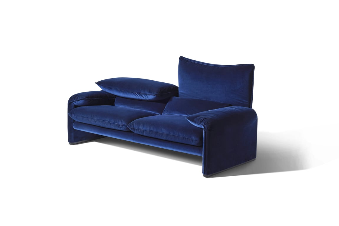 Maralunga 40 - Canapé 2 places tissu bleu - Vue supplémentaire 3