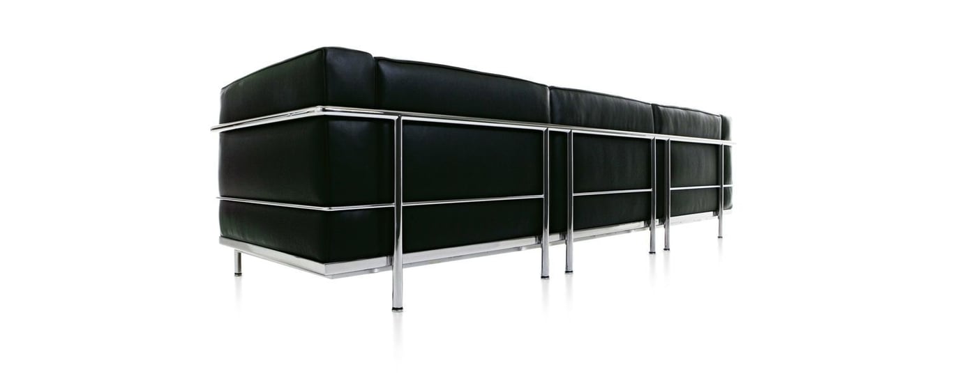 LC3 Grand Confort - Canapé 3 places cuir noir - Vue supplémentaire 3