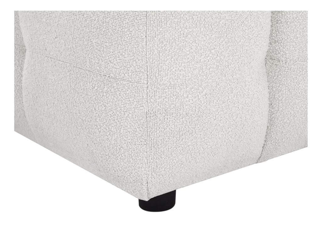 Canapé Lerici - Angle gauche en tissu bouclette blanc ivoire - Vue supplémentaire 3