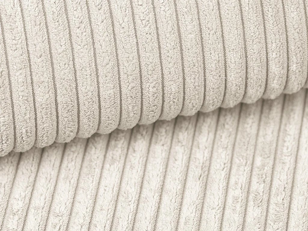 Mondovi - Canapé angle convertible express velours côtelé beige - Vue supplémentaire 2