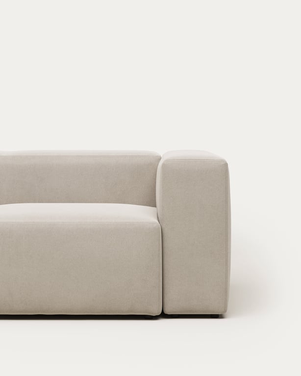 Blok - Canapé 3 places en chenille beige - Vue supplémentaire 2