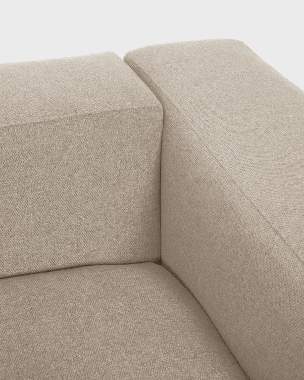Blok - Canapé 3 places en chenille beige - Vue supplémentaire 3