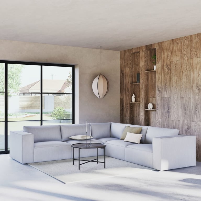 Canapé Falkor modulable tissu gris - Vue supplémentaire 2