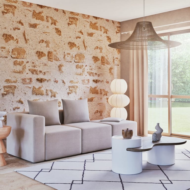 Canapé Jill en velours côtelé beige - Vue supplémentaire 3