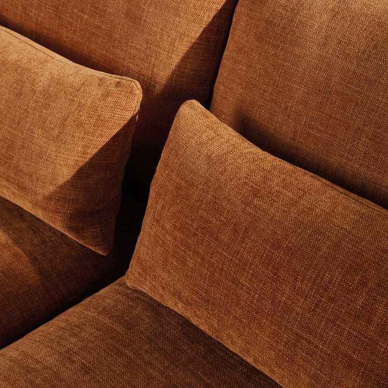 Urban - Canapé 2 places avec têtières relevables velours brique - Vue supplémentaire 3