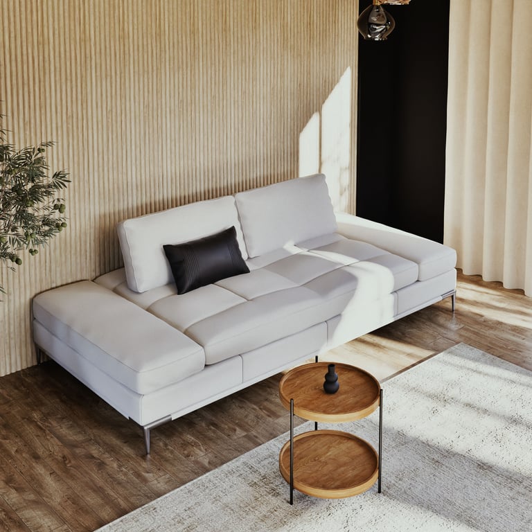 Produit similaire: Geller - Canapé 3/4 places en textile enduit blanc