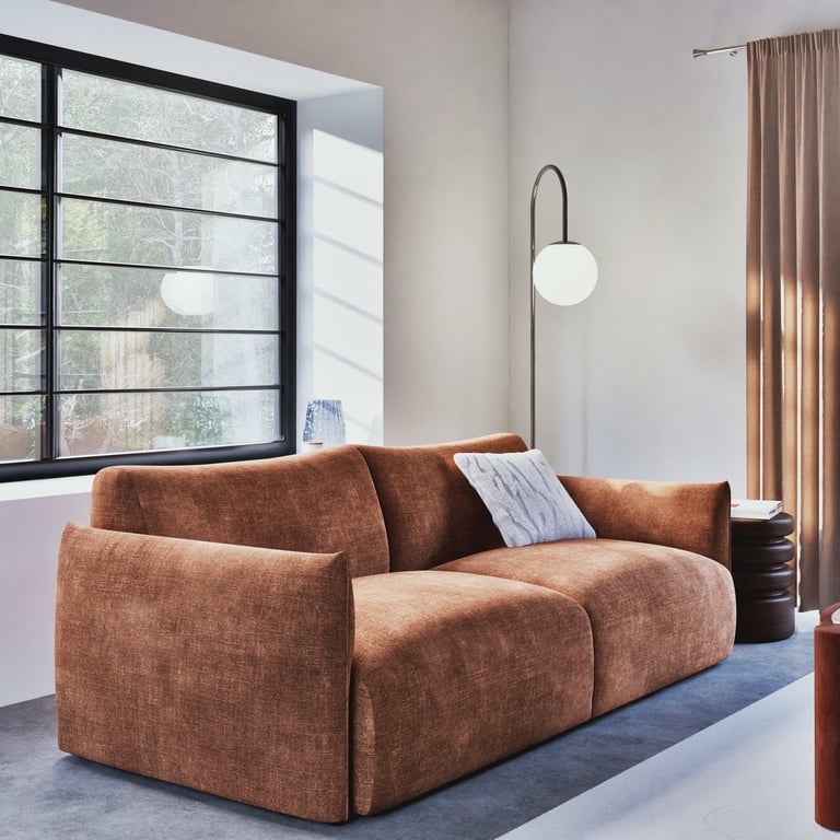 Produit similaire: Canapé Jada - 3/4 places en textile velouté marron