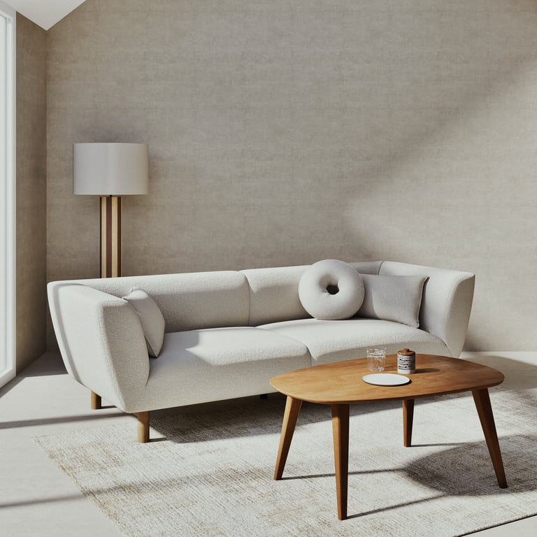 Produit similaire: Parton - Canapé 3 places bouclette écru