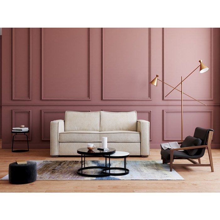 Produit similaire: Loreto - Canapé convertible express en velours côtelé beige 3 places