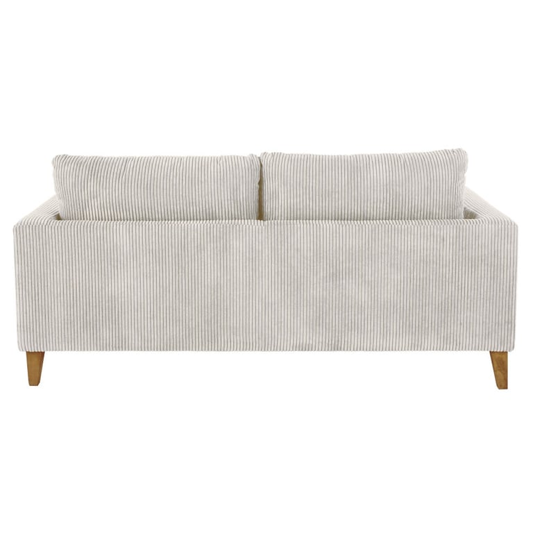 Holden - Canapé 3 places en velours côtelé gris clair - Vue supplémentaire 3