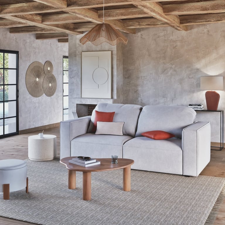 Produit similaire: Barack - Canapé blanc tétières réglables