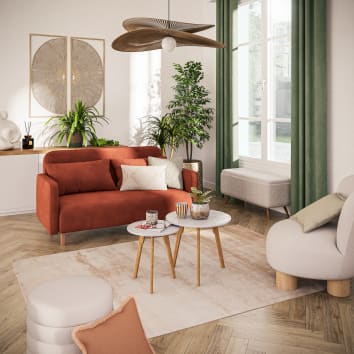 Produit similaire: Canapé Nia clic-clac 3 places velours orange