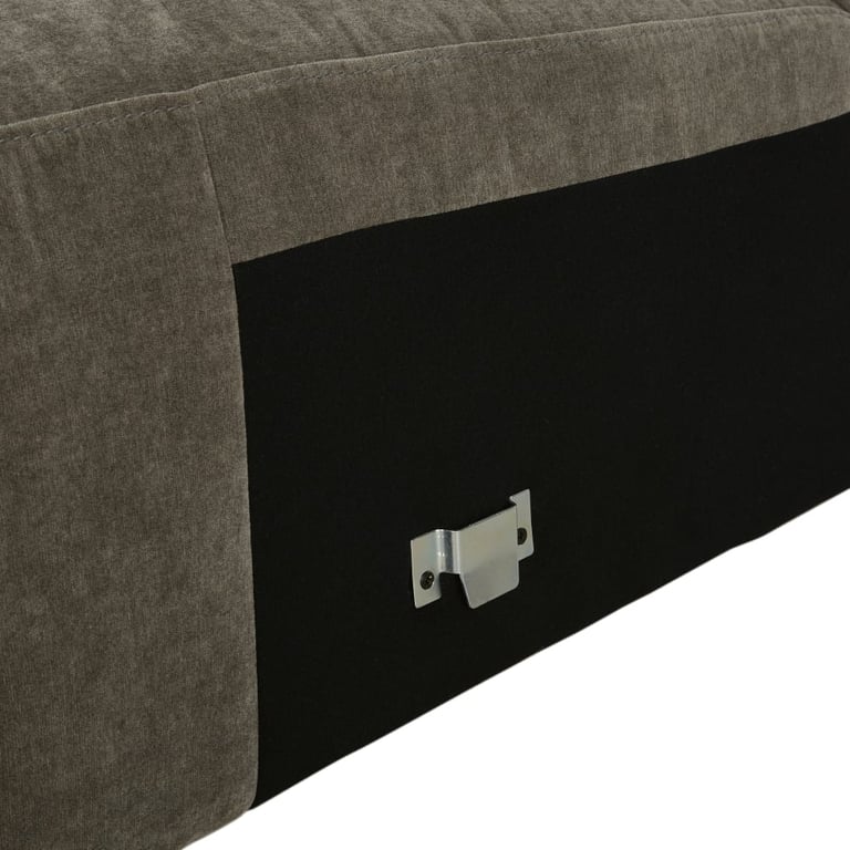 Jiggy - Canapé d'angle droit 4/5 places velours recyclé vert de gris - Vue supplémentaire 3