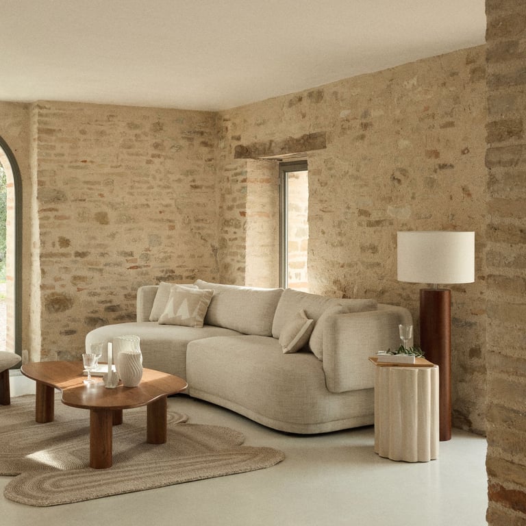 Produit similaire: Modjo - Canapé d'angle gauche 3/4 beige sable