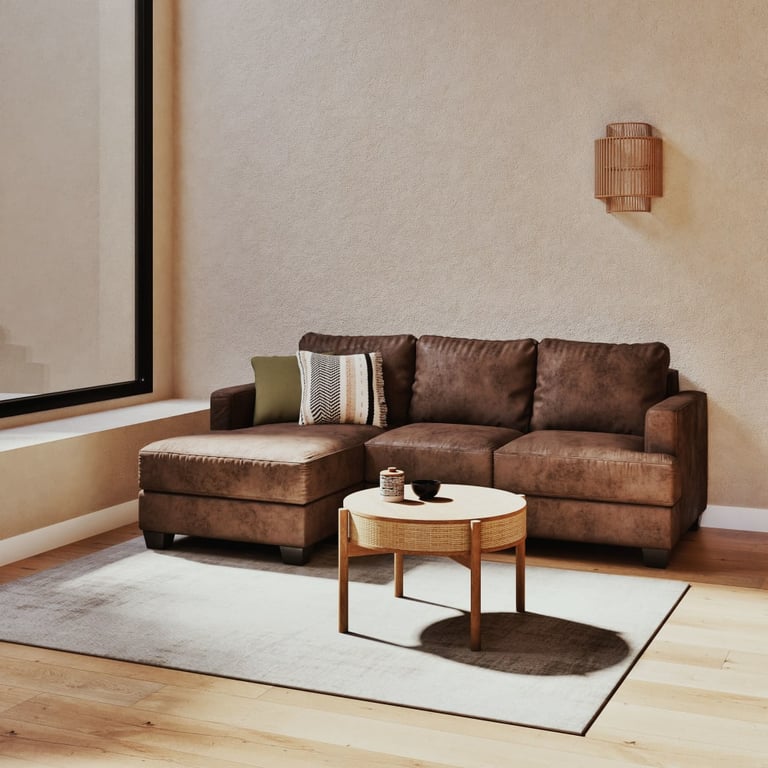 Produit similaire: Philadelphie - Canapé d'angle gauche 3/4 places en suédine marron