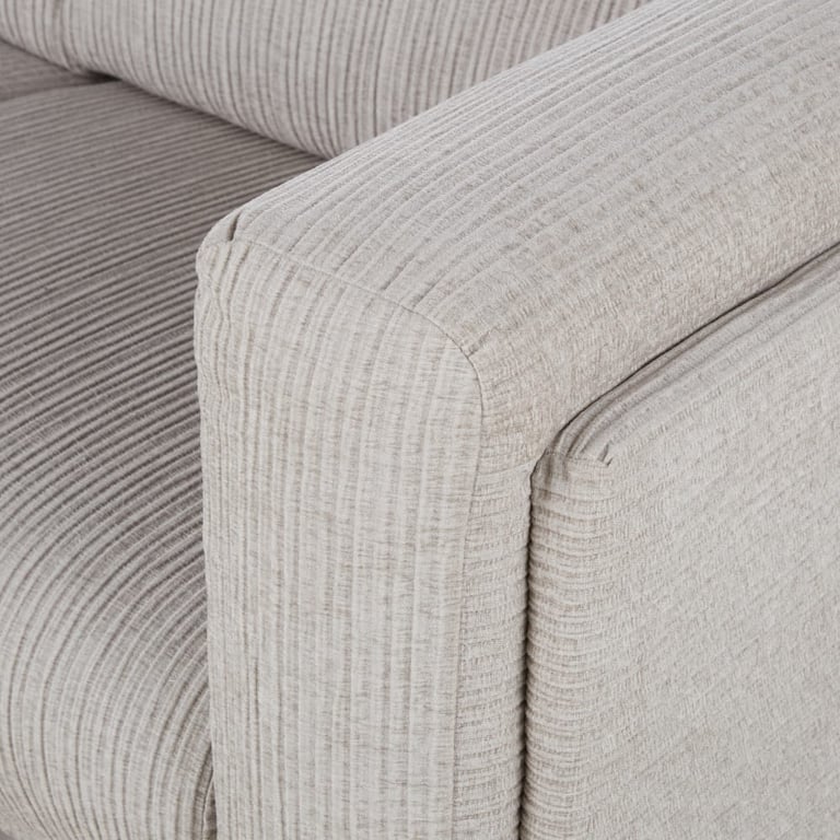 Nemo - Canapé d'angle gauche 3/4 places en velours côtelé gris clair - Vue supplémentaire 2