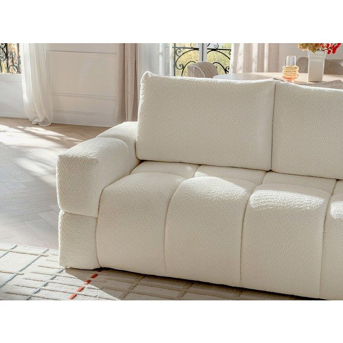 Canapé Issoro convertible 3 places tissu beige - Vue supplémentaire 3