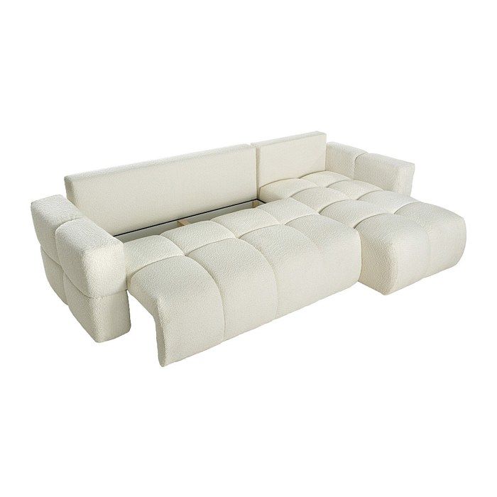 Canapé Issoro convertible 3 places tissu beige - Vue supplémentaire 1