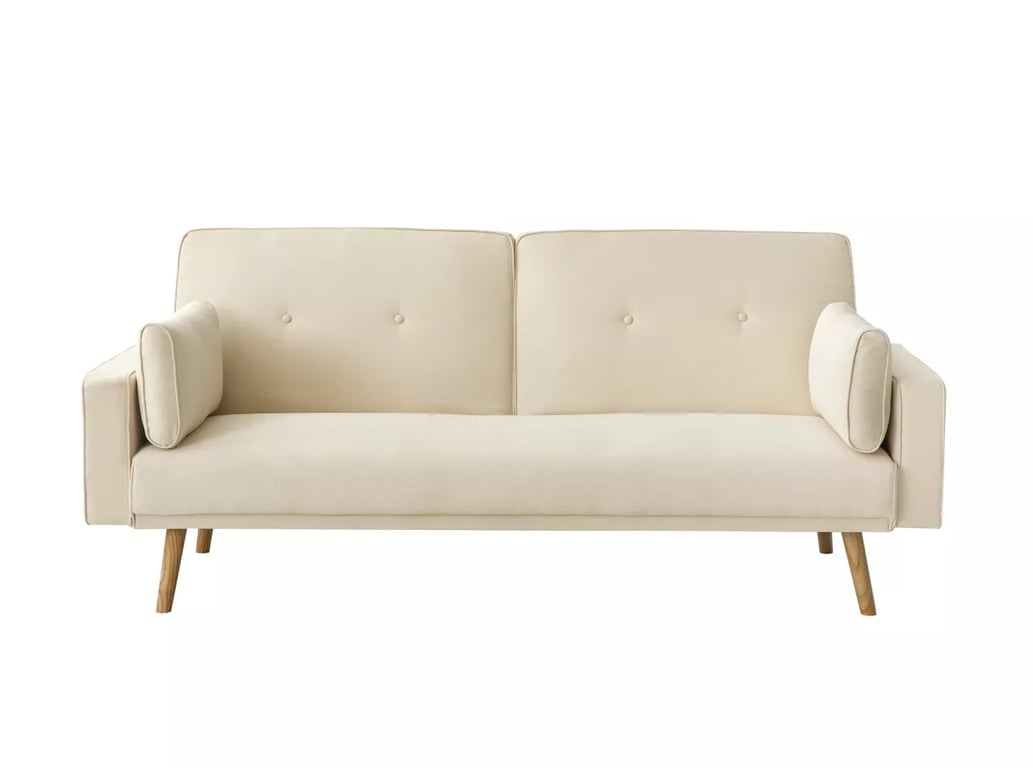 Canapé droit scandinave ELGA convertible 3 places en tissu - Vue supplémentaire 1