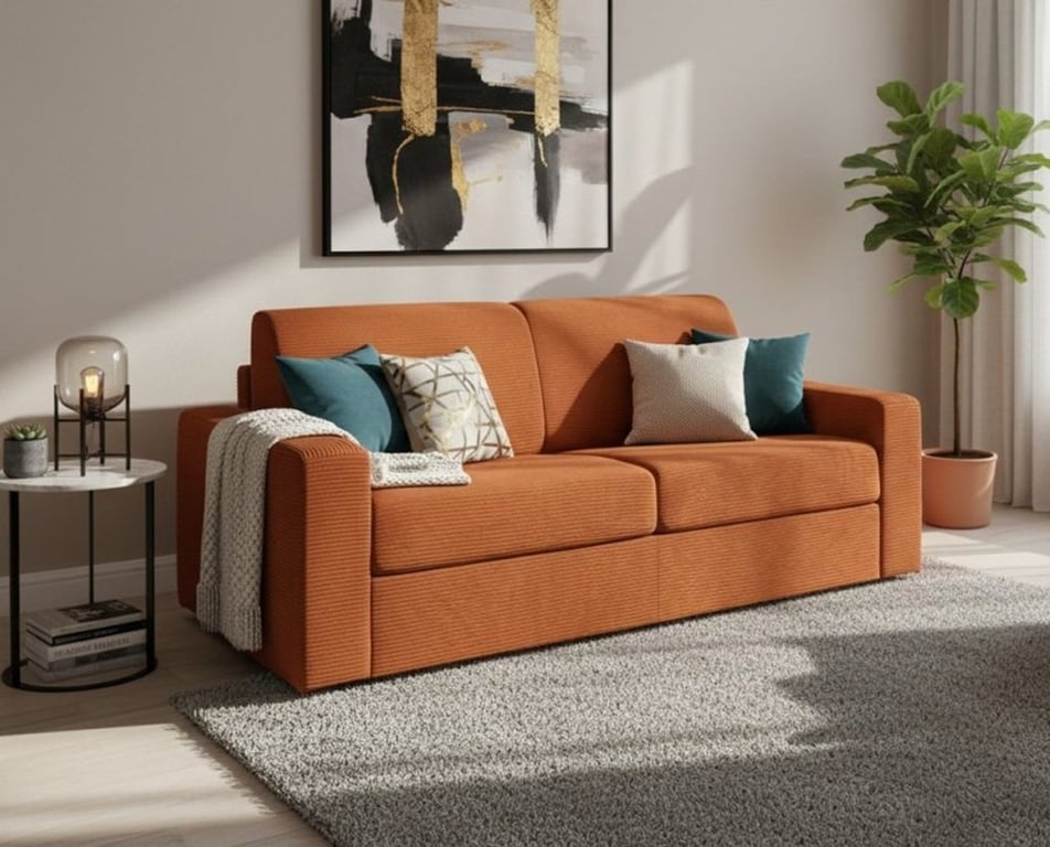 Produit similaire: Canapé convertible express MIDNIGHT 160cm métal matelas 16cm velours côtelé zoom terra