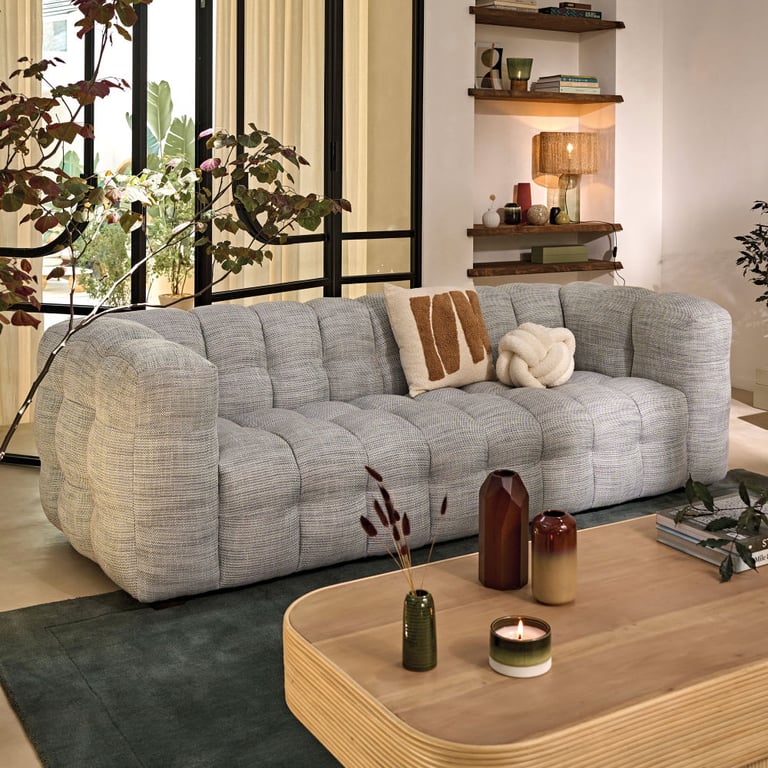 Produit similaire: Lilo - Canapé nuage 3/4 places gris clair chiné