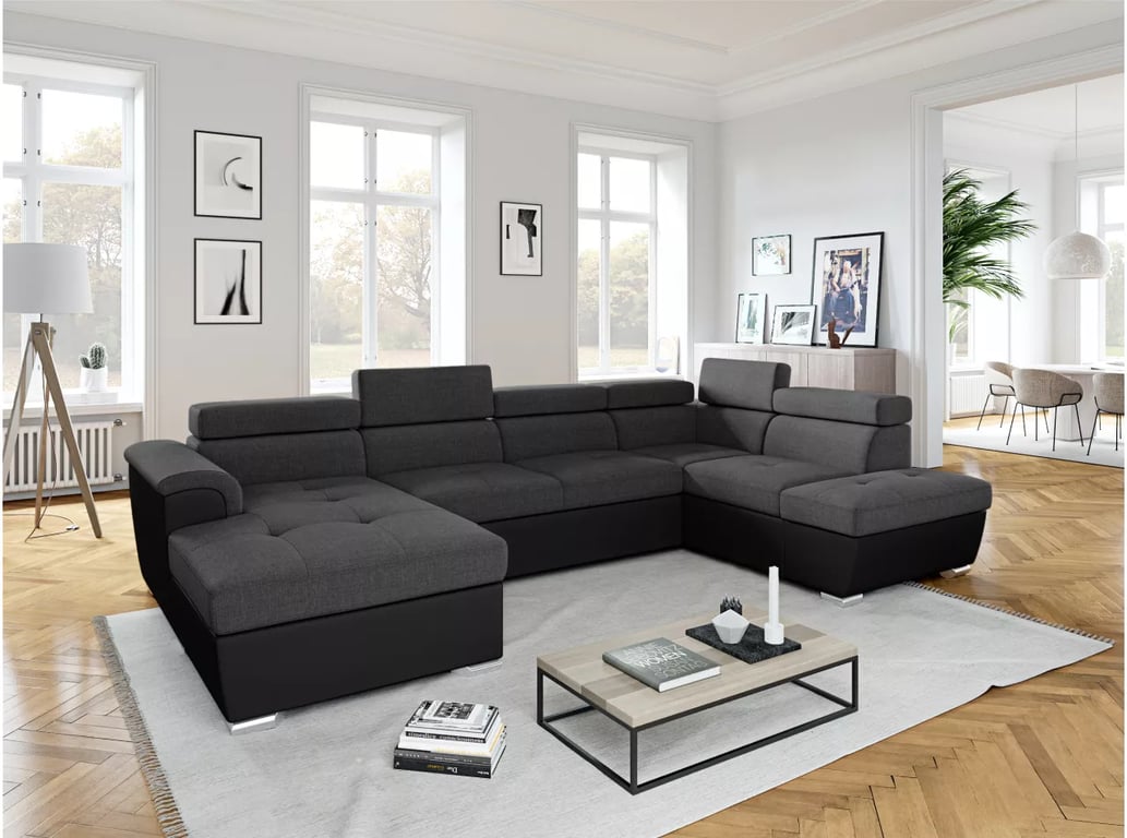 Produit similaire: Canapé Paoloa - Panoramique 6 places Convertible similicuir et Tissu