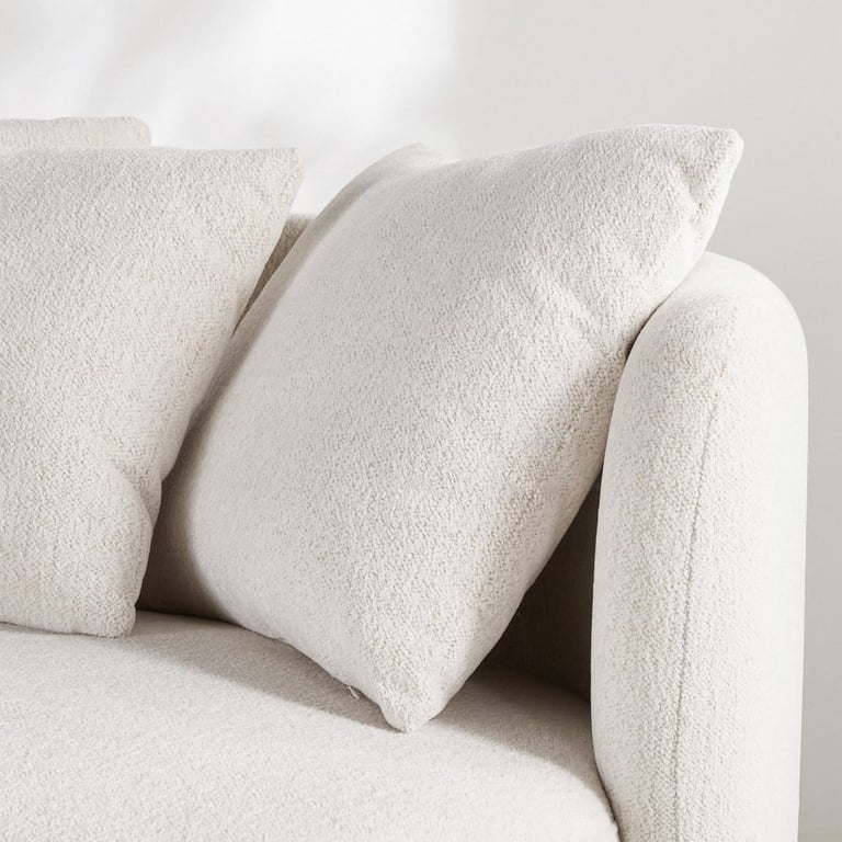 Teese - Canapé rond et pouf ivoire - Vue supplémentaire 3