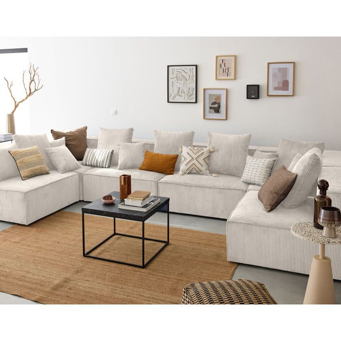 Produit similaire: Colombine - canapé modulable panoramique - 7 places - en velours côtelé - Beige