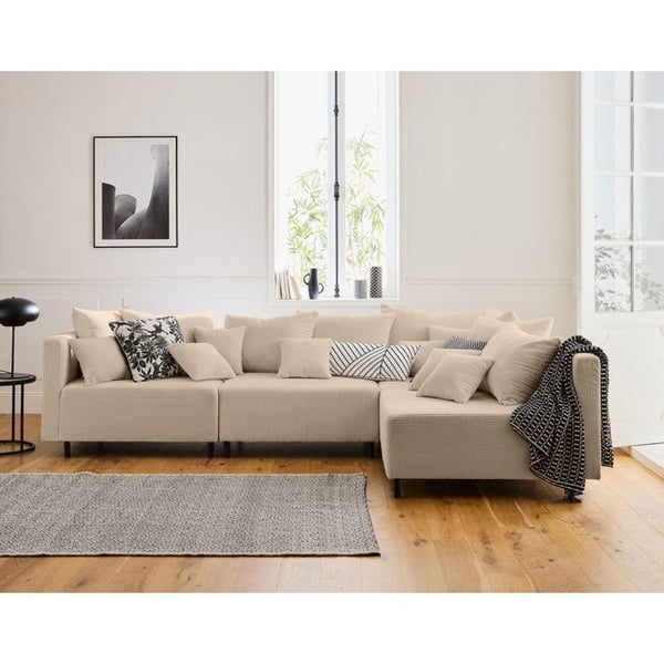 Edinburg - Canapé velours beige