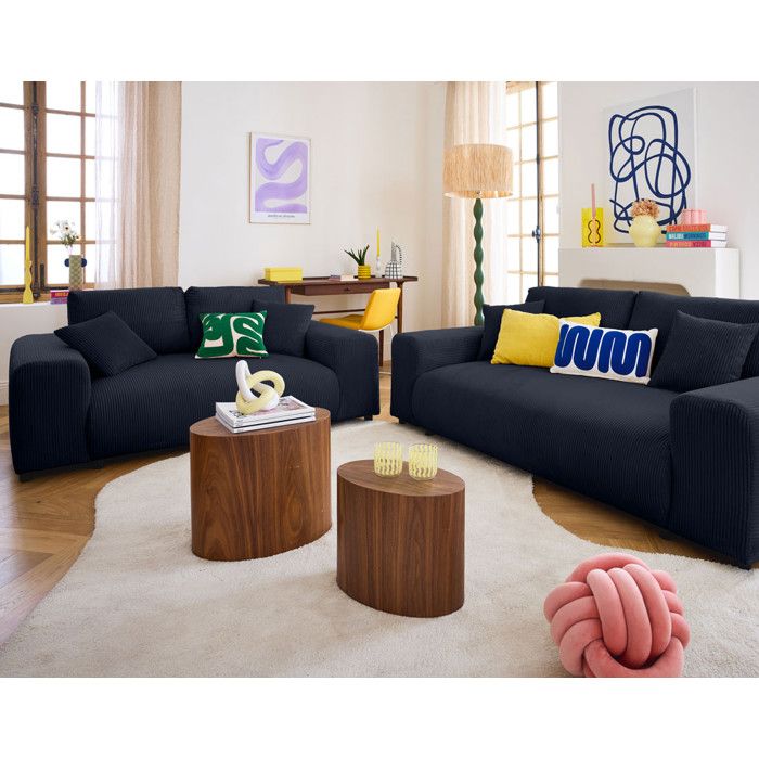 Canapé Garance 3 places en velours côtelé - Vue supplémentaire 3