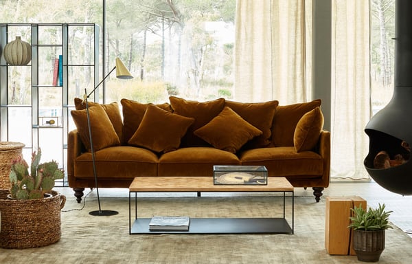 Lazare - Canapé convertible velours