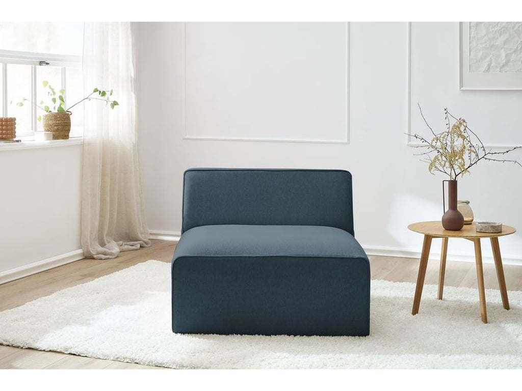 Produit similaire: Chauffeuse 1 place pour canapé modulable MEGEVE tissu chiné bleu foncé BOBOCHIC 1 places