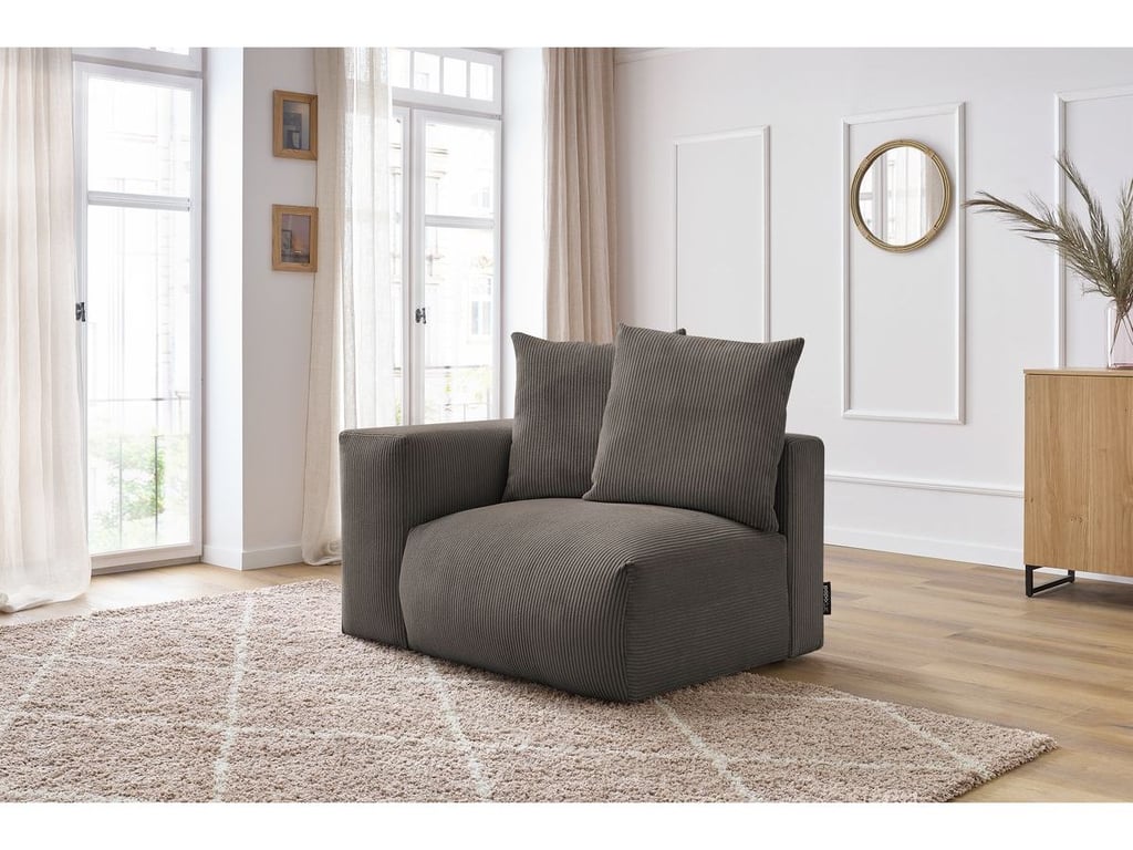 Produit similaire: Chauffeuse 1 place avec accoudoir pour canapé modulable VOLTAIRE taupe angle gauche BOBOCHIC 1 places