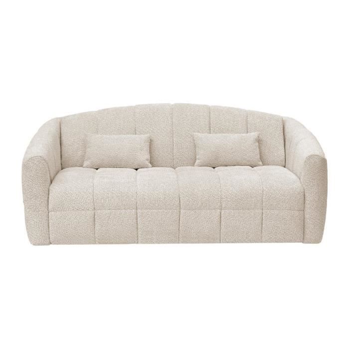 Produit similaire: Canapé 3 places convertible express en tissu bouclette beige - Couchage 140 cm - Matelas 14 cm RETUNA II