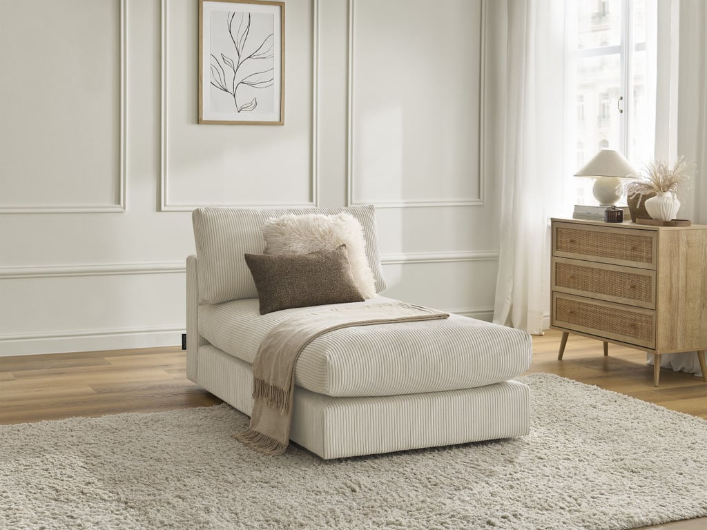 Produit similaire: Méridienne pour canapé modulable PARIS velours côtelé beige BOBOCHIC 1 places