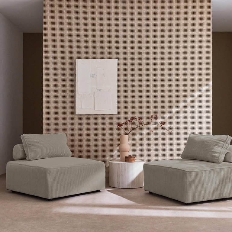 Produit similaire: lao - Canapé velours côtelé Gris