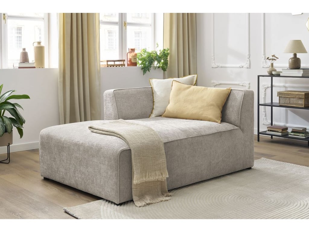 Produit similaire: Méridienne pour canapé modulable MEGEVE tissu texturé beige angle gauche BOBOCHIC 1 places