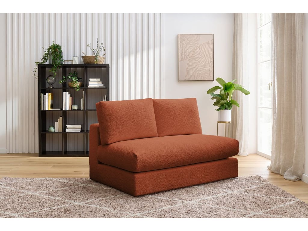 Produit similaire: Chauffeuse 2 places pour canapé modulable PARIS tissu bouclette orange BOBOCHIC 2 places