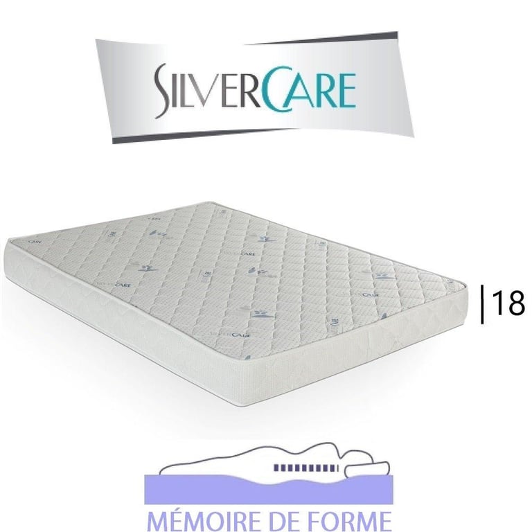 Produit similaire: Matelas à mémoire de forme NOTA Silvercare épaisseur 18 cm dont 3 cm 50Kg/m3 compatibLe canapé express express 180 cm